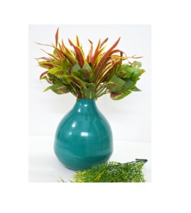 Vase à fleurs en aluminium nickelé de couleur antique enduit de poudre verte chaude de qualité supérieure Vase de style luxueux pour la maison et le mariage - Product Image 1