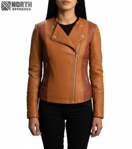 Chaqueta de cuero transpirable personalizada de alta calidad para mujer, prendas de vestir exteriores de moda de invierno, chaqueta de cuero personalizada para mujer - Product Image 1