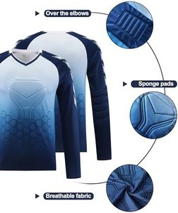 ชุดเสื้อฟุตบอลผู้รักษาประตูป้องกันแบคทีเรียแขนสั้นแห้งเร็วระบายอากาศได้ดี - Product Image 3