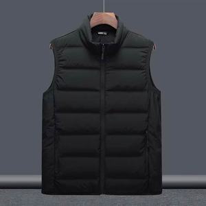 Gilet d'hiver personnalisé avec logo, nouvelle mode, vestes pour hommes, col montant, veste matelassée sans manches chaude, vêtements d'extérieur, gilet en polaire pour hommes d'hiver - Product Image 4