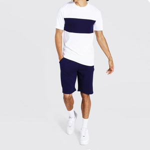 Vente en gros Summer Street Wear Deux pièces Twin Set en couleur unie | 2024 Nouvelle arrivée Custom Made Men Twin Set - Product Image 5