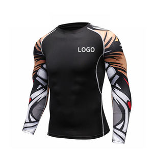 ¡Novedad de 2025! Camiseta larga de Surf para hombre UPF50 + chaleco Rash con protección solar estampado Rashguard para uso de MMA para hombres - Product Image 1