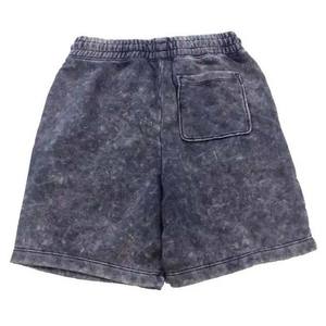 Short vintage délavé à l'acide personnalisé pour hommes Short de jogging en coton épais Streetwear XS 3XL Short à motif uni 2025 - Product Image 3