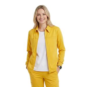 Blouse médicale élégante et tendance pour femme, à col et fermeture éclair, prix de gros personnalisé, manteau de maintien au chaud pour infirmières - Product Image 1