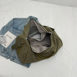 High Quality Handmade <b>Canvas</b> <b>Duffle</b> <b>Bag</b> Outdoor Travel Weekend Gym Camping Use-Custom Shoulder <b>Bag</b> Manufacturer Wholesale <b>Bag</b> - Product Image 6