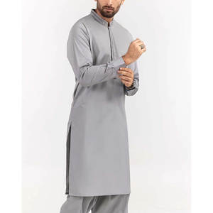 Haute qualité 100% coton Sherwani costumes pour hommes personnalisable traditionnel musulman haut col respirant grande taille Salwar Kameez - Product Image 4