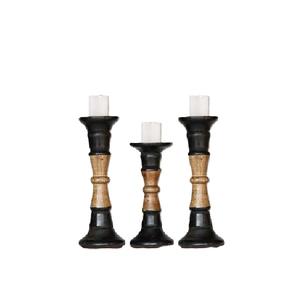 Design classique Design artistique Premium noir et marron en bois artisanat décoratif bougeoir pour mariage et fête - Product Image 1