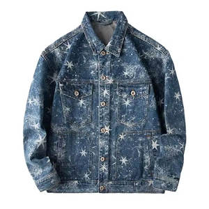 Chaqueta Vaquera con Pedrería de Alta Calidad, Prenda Exterior Elegante, Diseño Personalizado, Ropa Urbana de Moda, Chaqueta Vaquera con Pedrería - Product Image 6