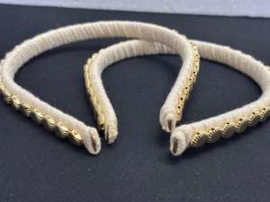 Diademas de Novia Bordadas a Mano, Ecológicas, con Adornos de Conchas Naturales, Diseño Floral de Lujo, Acolchadas, Estilo Boutique - Product Image 2