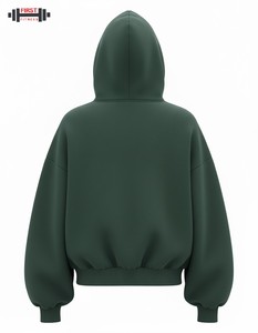 Sudadera con capucha recortada de gran tamaño personalizada para hombre Sudadera con capucha de alta calidad 300g 100% algodón Sudadera con capucha holgada de invierno - Product Image 2