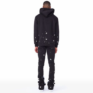Ensemble de survêtements évasés à manches longues et confortables pour hommes, streetwear avec logo personnalisé et techniques imprimées pour l'hiver - Product Image 2