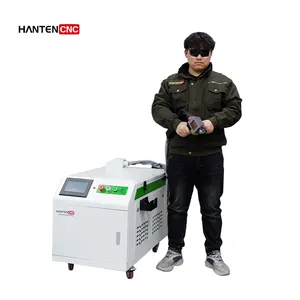 HANTENCNC는 독립적으로 펄스 레이저 세척 기계 개발 300 와트 물 냉각 시스템 레이저 세척 기계