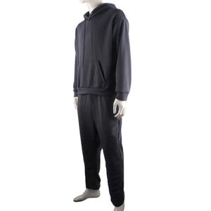 2025 nouveau Style hommes mode 100% coton survêtement solide à manches longues à capuche et pantalons de survêtement amples costume de sport décontracté - Product Image 2