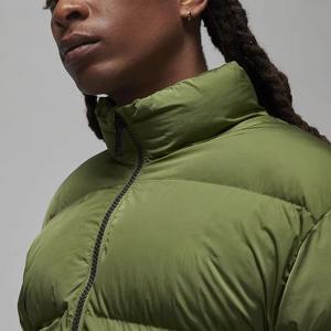 OEM ODM Unisex Hooded Canvas Puffer Jacket Custom Logo Front Winter Warm Lightweight Quilted <b>Coat</b> - Product Image 3