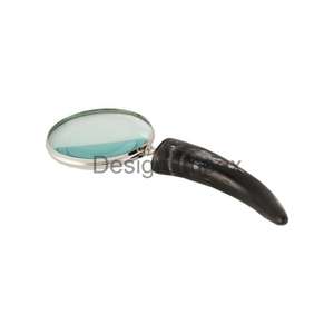 Loupe décorative Loupe à rebord argenté avec poignée en corne Loupe en métal la plus vendue Articles cadeaux nautiques Offre Spéciale - Product Image 1