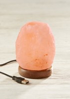 Lámpara de Sal del Himalaya USB, Redonda, Tallada, Decoración para el Hogar, Estilo Pirámide, Moderna, Náutica, Romántica, para Navidad