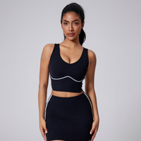 Nouveau modèle Ensemble de yoga Vêtements de gym pour femmes Tenue de tennis Jupe de golf pour femmes vente en gros Ensemble jupe de tennis rose Ensemble de 2 pièces