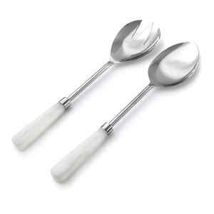 Ensemble de couverts en métal plaqué argent avec nouveau manche en résine, accessoires de cuisine, y compris une cuillère de service, outils pour la maison et les restaurants - Product Image 4