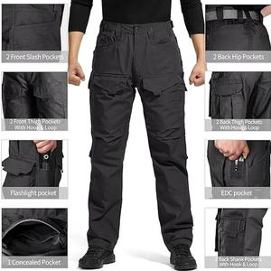 Fabricants professionnels de pantalons cargo multi-poches pour hommes, vente en gros de vêtements de sport et de fitness, pantalons cargo lavés pour hommes - Product Image 6