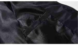 Chaqueta de lluvia acolchada de invierno unisex de talla grande, impermeable, a prueba de viento, capucha de poliéster, lona, cuello mandarín, forro de algodón, logotipo frontal - Product Image 2