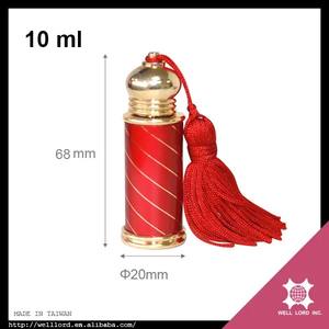 Bouteille de parfum fantaisie 5ml Cylindre Attar avec décoration de gland sérigraphié à bouchon à vis et emballage en cuir de qualité supérieure - Product Image 5