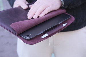 Best Quality Genuine Leather <b>Laptop</b> Case <b>Sleeve</b> Vintage Office/Bags Best Price College Use Daily Travel Also Protection - Product Image 5