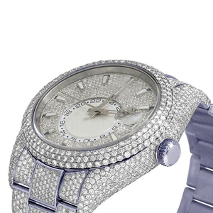 Reloj de Cuarzo Hip Hop para Hombre, con Logotipo Personalizado VVS, Caja de Acero Inoxidable de 41 mm, Correa de Oro Amarillo de 20 mm, Moda, Diamante Cultivado en Laboratorio - Product Image 2