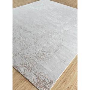 Alfombra Rectangular Kavi Gris y Negra, Tejida a Mano con Lana y Seda de Bambú, Diseño Teoría del Caos, Estilo Boho, para Hogar y Pasillo - Esk-411 - Product Image 2