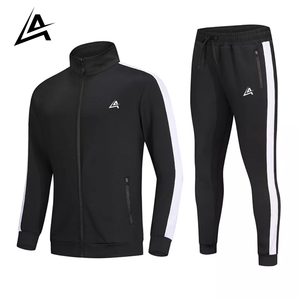 Ensemble de survêtement sportif unisexe AIFRAN avec veste à fermeture éclair et pantalon de jogging personnalisés, confortable et respirant - Product Image 4