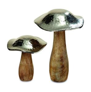 Soporte de setas de madera dura natural hecho a mano para encantadores interiores de cabañas rústicas o arreglos de exhibición de estantes botánicos - Product Image 5