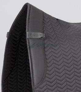 Soft <b>cushioned</b> breathable English saddle <b>pad</b> delivering durable quilted construction stability moisture control saddle <b>pad</b> - Product Image 5
