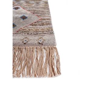 พรมไหมพรมผสมไหมไผ่สีน้ำตาลเบจ แมนชาฮ่า ลายเรขาคณิต รูปทรงสี่เหลี่ยมผืนผ้า สำหรับห้องนั่งเล่น วัยรุ่น และทางเดิน รุ่น Les-2389 - Product Image 4