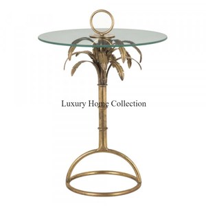 Mesa de aluminio fundido de Metal con forma de tronco de madera de árbol para Centro y mesa de centro Sombra dorada Suministros de diseño atractivo de la India - Product Image 4