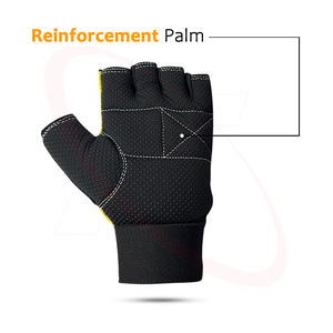 Guantes de levantamiento de pesas transpirables antideslizantes sin dedos para hombre con palma de refuerzo en cuero sintético Guantes unisex - Product Image 2