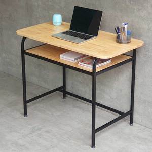 BD68099 100x50cm Rubber Wood Computer Table Modern and Simple Office <b>Desk</b> with <b>Foldable</b> Bookshelf Durable Assembled for Hotels - Product Image 2