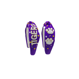 Diademas Deportivas Bordadas Personalizadas de Primera Calidad para Mujer, Accesorios para el Cabello para el Día del Partido, Estilo Anudado, Estilo Estadio - Product Image 4