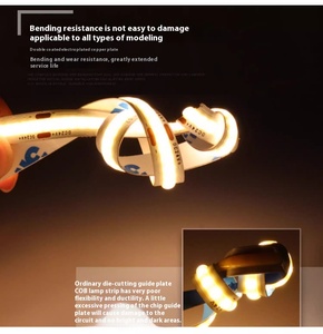 Thay đổi độ sáng đồng COB LED <span class=keywords><strong>Strip</strong></span> ánh sáng 320LED/M <span class=keywords><strong>USB</strong></span> 5 volt RoHS CE điều khiển cảm ứng IP20 chiếu sáng nhà 8 mét PCB Chiều rộng - Product Image 4