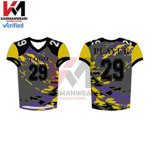 ชุดกีฬาอเมริกันฟุตบอลผ้าโพลีเอสเตอร์100% สำหรับผู้ชายชุดกีฬาระบายอากาศได้ดีพิมพ์ลายดีไซน์ขนาด XL - Product Image 3