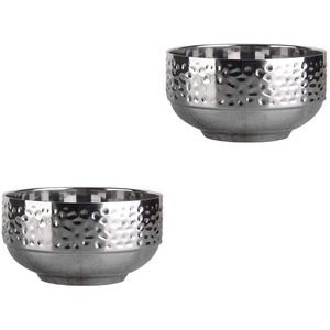 Bol à chocolat élégant en métal argenté pour une décoration chic offrant un accent élégant aux salles à manger et aux salons - Product Image 2