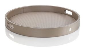 Bandeja de servicio de cuero moderna para estante multiusos con marco fuerte para organizar artículos de tocador o centros de mesa - Product Image 2