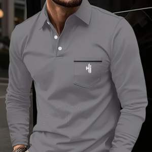 2024 nueva llegada de algodón 100% para hombres para Polos de alta calidad de gran tamaño sólido de manga corta ropa de Golf Jersey transpirable teñido - Product Image 3