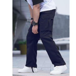 <b>Men's</b> Multi-Pocket Breathable Cargo Pants <b>Overalls</b> Drawstring Closure High Street Style Spring Autumn 100% Cotton Low Price - Product Image 5