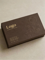 Boîte cadeau en chocolat personnalisée de luxe avec gaufrage en feuille d'or pour truffes, bonbons, emballage alimentaire durable, vente en gros B2B