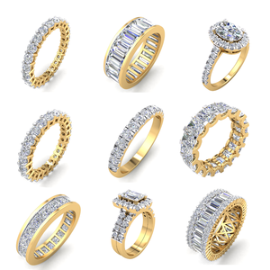 Anillo clásico de oro de 14 quilates para mujer con 1.34Cts VS Clarity Lab Grown EF Color Diamond Jewelry - Product Image 5
