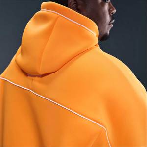 Sudadera con Capucha de Felpa de Algodón Grueso para Hombre, Hombros Caídos, Lisa, Sin Cordones, Informal, Diseño Urbano de Invierno, Estampada - Product Image 6