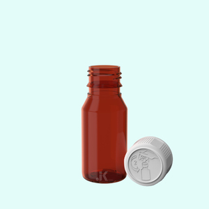 Bouteille de Sirop PET 50ml Rond Carré avec Couvercle CR Ambre Vietnam Usine OEM ODM Service Meilleure Qualité M0769 - Product Image 2