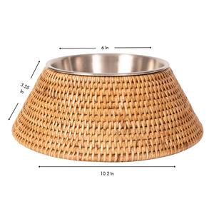 Bol de nourriture pour animaux de compagnie en rotin décoration de présentation de repas vaisselle produit de gros durable écologique au Vietnam - Product Image 4