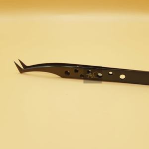 Pince à épiler de volume russe noir plasma Pince à épiler en acier inoxydable durable de haute qualité pour l'extension des cils - Product Image 1