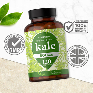Cápsulas de <span class=keywords><strong>Kale</strong></span> Vegano para Veganos y Vegetarianos, 120 Cápsulas de 500mg, Superalimento, Suplemento de Fibra Dietética - Product Image 5