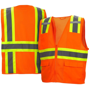 Chaleco de color y tamaño personalizado para hombre, diseño popular, naranja, hi vis, la más vendida, el mejor precio, hi vis - Product Image 6